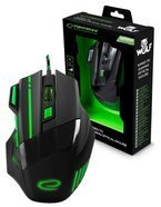 Myszka przewodowa dla graczy 7D optyczna USB MX201 WOLF zielona