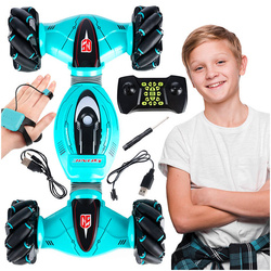 SAMOCHÓD ZDALNIE STEROWANY AUTO LED R/C STEROWANY GESTAMI  AKROBACJE PILOT