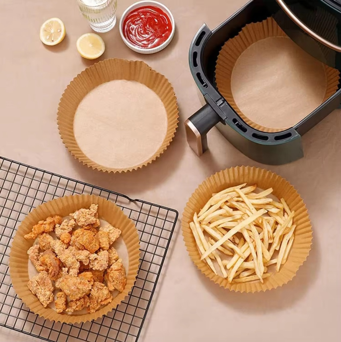 Papier do frytkownicy frytownicy beztłuszczowej air fryer 20cm 50 sztuk pol_pl_Papier-do-frytkownicy-frytownicy-beztluszczowej-air-fryer-20cm-50-sztuk-7709_5