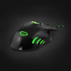 Myszka przewodowa dla graczy 7D optyczna USB MX401 HAWK zielona