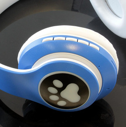 SŁUCHAWKI NAUSZNE BLUETOOTH LED KOCIE USZY + RADIO