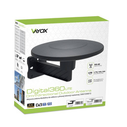 Antena dookólna Digital360 Lite VHF UHF czarna VA0039 Vayox