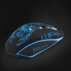 MYSZ PRZEWODOWA GAMING LED 6D OPTYCZNA USB SCORPIO NIEBIESKA