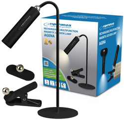 LAMPKA BIURKOWA LED 3W1 AGENA CZARNA