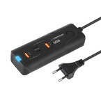 ŁADOWARKA SIECIOWA 60W 2x USB-C PD 30W / 2x USB-A QC 3.0 18W