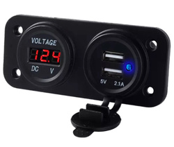 GNIAZDO ZAPALNICZKI 2 x USB WOLTOMIERZ