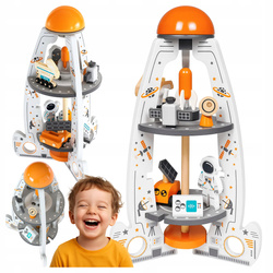 Drewniana Rakieta Kosmiczna Manipulacyjna Sensoryczna Liczydło Dla Dzieci