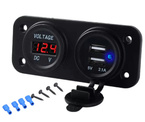 GNIAZDO ZAPALNICZKI 2 x USB WOLTOMIERZ