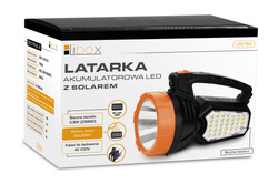 Latarka akumulatorowa LED 1.6W z ładowaniem solarnym i światłem bocznym 2.8W LB0168 LIBOX