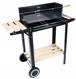Grill ogrodowy prostokątny na kółkach ze szpikulcem