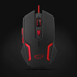 Myszka przewodowa dla graczy 6D optyczna USB MX205 FIGHTER czerwona