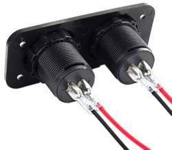 GNIAZDO ZAPALNICZKI 2 x USB WOLTOMIERZ