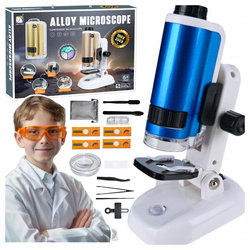 EDUKACYJNY SZKOLNY MIKROSKOP DLA DZIECI NAUKOWY 250X ZOOM OŚWIETLENIE