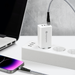 Ładowarka sieciowa GaN z gniazdem USB oraz 2x USB-C PD PPS QC4+ 65W
