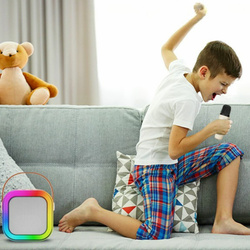 Zestaw karaoke 2 mikrofony + głośnik bezprzewodowy bluetooth dla dzieci
