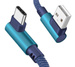 KABEL USB - USB C KĄTOWY NIEBIESKI