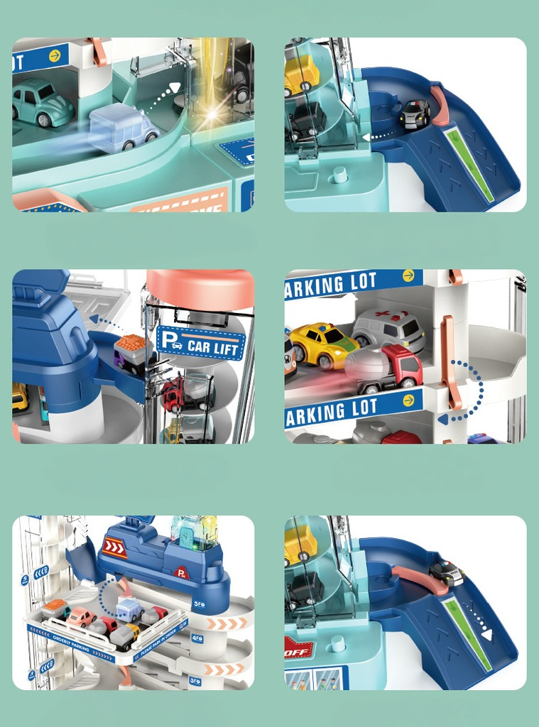 Parking Samochodowy Auta Zjeżdżalnia Autka Dla dzieci Garaż Wielopoziomowy z Windą pol_pl_Parking-Samochodowy-Auta-Zjezdzalnia-Autka-Dla-dzieci-Garaz-Wielopoziomowy-z-Winda-7735_4