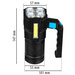 Latarka szperacz 250lm 4xLED + COB VA0113 Vayox