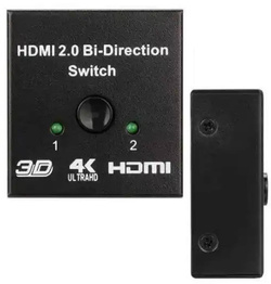 ROZDZIELACZ SWITCH HDMI 2.0 2X1 SPLITTER 1 NA 2 PORTY HDMI 4K