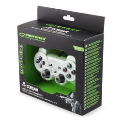 Gamepad z wibracją pad USB do PC/PS2/PS3 CORSAIR biały