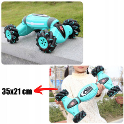 SAMOCHÓD ZDALNIE STEROWANY AUTO LED R/C STEROWANY GESTAMI  AKROBACJE PILOT
