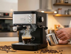 Ekspres do kawy ciśnieniowy kolbowy ze spieniaczem CATURRA 1.8L