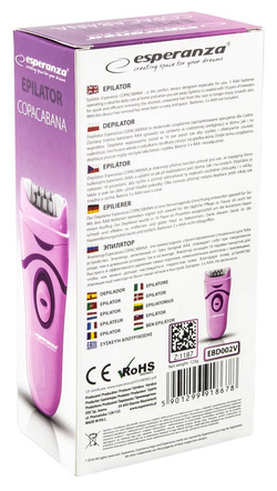 Depilator do depilacji włosów COPACABANA różowa