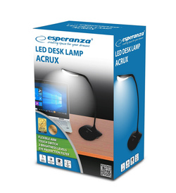 LAMPKA LED BIURKOWA LAMPA ACRUX CZARNA