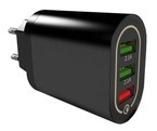 SZYBKA ŁADOWARKA SIECIOWA 3x USB QC 3.0 18W