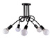 LAMPA SUFITOWA WISZĄCA LED LOFT ŻYRANDOL RETRO MODERN 5 RAMION E27 CZARNA
