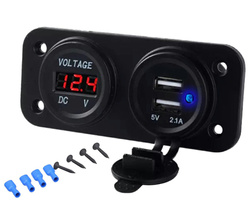GNIAZDO ZAPALNICZKI 2 x USB WOLTOMIERZ