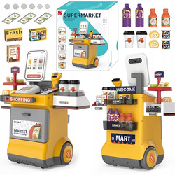 SUPERMARKET INTERAKTYWNY KASA FILSKALNA SKLEPOWA DLA DZIECI AKCESORIA