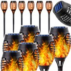 LAMPA SOLARNA OGRODOWA POCHODNIA LED ZESTAW 6 SZTUK