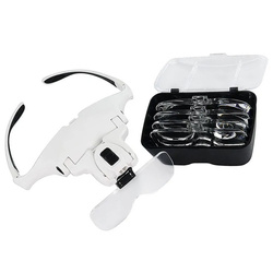 OKULARY POWIĘKSZAJĄCE ZEGARMISTRZOWSKIE LUPA NAGŁOWNA LED SOCZEWKI