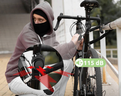 ALARM ROWEROWY Z LAMPKĄ