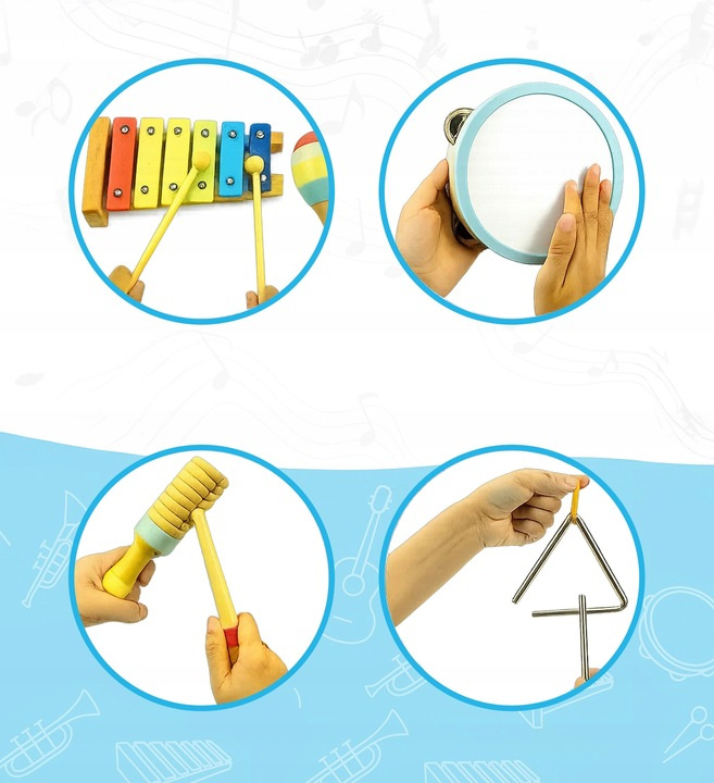Drewniany Zestaw Instrumentów Muzycznych Dla Dzieci 7 El. Tamburyn Cymbałki pol_pl_Drewniany-Zestaw-Instrumentow-Muzycznych-Dla-Dzieci-7-El-Tamburyn-Cymbalki-7722_7