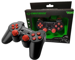 Gamepad z wibracją pad USB do PC/PS3 TROOPER czerwony