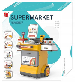 SUPERMARKET INTERAKTYWNY KASA FILSKALNA SKLEPOWA DLA DZIECI AKCESORIA