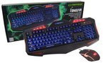 Zestaw klawiatura + mysz podświetlana przewodowa dla graczy USB SHELTER