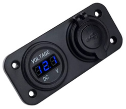 GNIAZDO ZAPALNICZKI 2 x USB WOLTOMIERZ