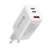 Ładowarka sieciowa GaN z gniazdem USB oraz 2x USB-C PD PPS QC4+ 65W