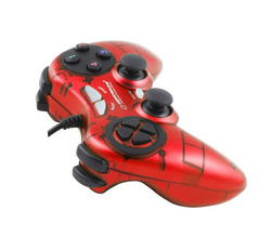 Gamepad z wibracją pad USB do PC FIGHTER czerwony