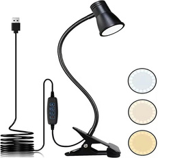 LAMPKA LED NA KLIPS DO CZYTANIA PRACY BIURKOWA LAMPA SZKOLNA 5W Z REGULACJĄ