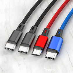 KABEL USB DO ŁADOWANIA TRANSMICJI DANYCH USB USB-C TYP C microUSB LIGHTNING