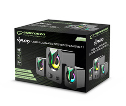 GŁOŚNIKI 2.1 USB LED RAINBOW SOPRANO ESPERANZA 