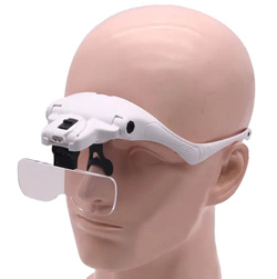 OKULARY POWIĘKSZAJĄCE ZEGARMISTRZOWSKIE LUPA NAGŁOWNA LED SOCZEWKI