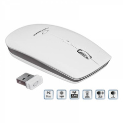 MYSZ BEZPRZEWODOWA 2.4GHZ 4D OPT. USB SATURN BIAŁA