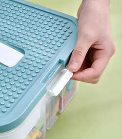 Pudełko pojemnik na klocki LEGO 5 warstwowy piętrowy z przegródkami