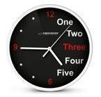 Nowoczesny zegar ścienny na ścianę PRAGUE biały