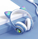 SŁUCHAWKI NAUSZNE BLUETOOTH LED KOCIE USZY + RADIO